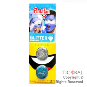 MAQUILLAJE ARGENTINA GLITTER EN PASTA SET X 2 COLORES BLANCO Y CELESTE 015-01 (PACK X 3 UNID)